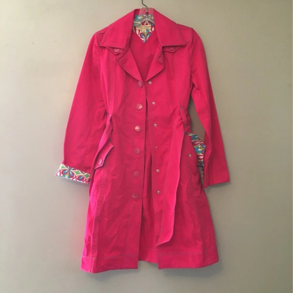 Tommy Jeans pink trench coat